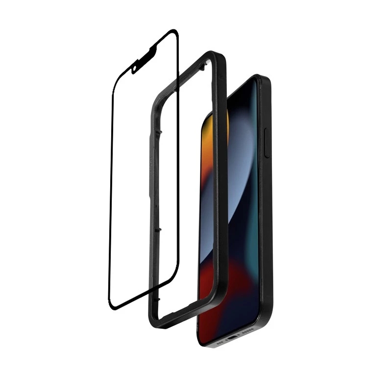 Hartowane szkło ochronne Crong do iPhone’a 16e / 14 / 13 / 13 Pro — pełne pokrycie 3D