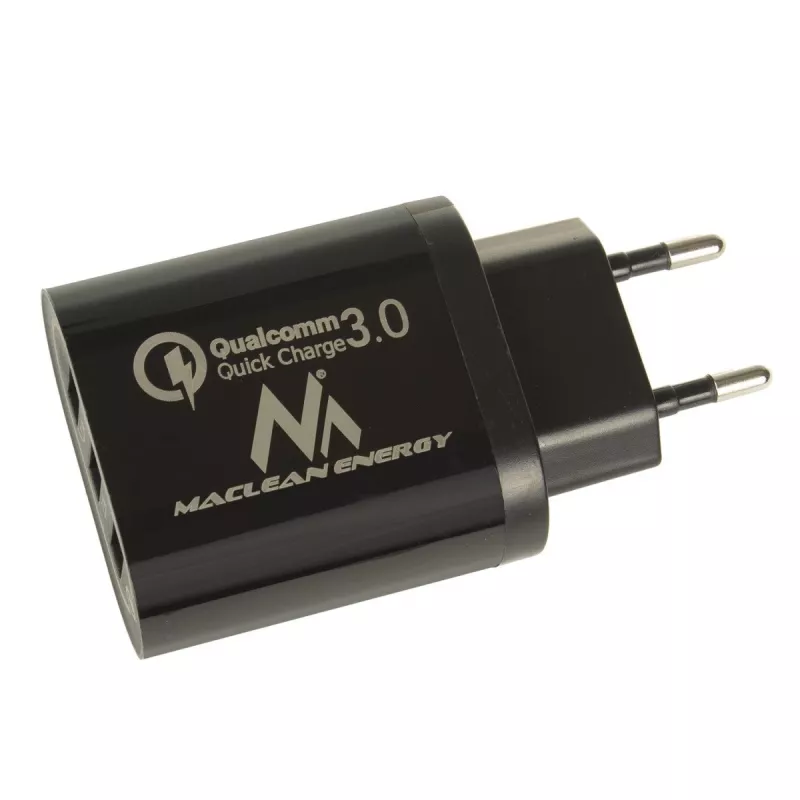 Ładowarka sieciowa USB MACLEAN MCE479B — 3 porty USB, łączna moc 18 W, kompaktowa