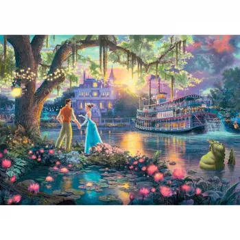 Thomas Kinkade Studios: Disney Dreams Collection - Die Prinzessin und der Frosch, Puzzle 1000 elementów