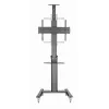 Wolnostojący stojak pod telewizor Gembird TVS-70T-02 do ekranów 37–70 cali, maks. 70 kg, VESA 200x200–600x400, regulacja pochylenia ±5°/−12°, regulowana wysokość, kółka jezdne, zarządzanie kablami