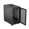 19-calowa szafa rack LANBERG FF01-6022-23B, 22U, 600×1000 mm, czarna, drzwi perforowane