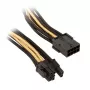 Kabel SilverStone PCI-8-Pin do PCIe-6+2-Pin, 250 mm - czarny/złoty