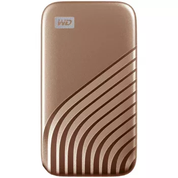 WD My Passport SSD WDBAGF0010BGD - SSD - verschlüsselt - 1 TB - extern (tragbar) - USB 3.2 Gen 2 (USB-C Steckverbinder) - 256-Bit-AES - Gold