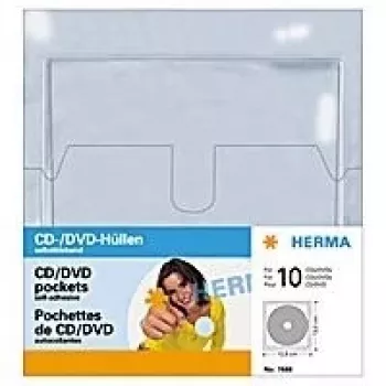 Kieszonki na płyty CD/DVD HERMA 129x130 mm 10 kieszeni