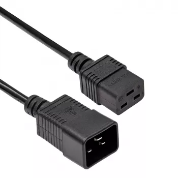 Akyga AK-UP-03 przedłużacz zasilający serwerowy IEC C20–C19, 1,8 m, czarny