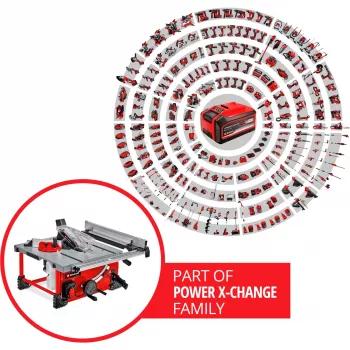 Akumulatorowa pilarka stołowa Power X-Change TE-TS 36/210 Li-Solo, 36 V (2x18 V) (czerwona, bez akumulatora i ładowarki)