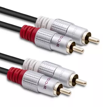 Kabel audio Qoltec 52338 2m 2xRCA czarny
