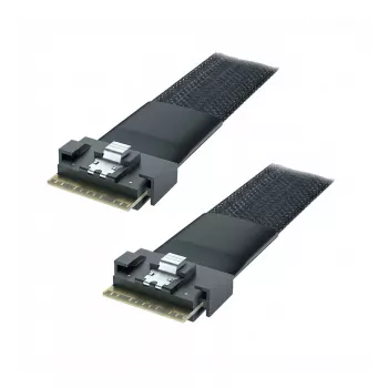 Kabel Supermicro CBL-MCIO-1340M5-1 półpłaski MCIO x8 (STR) na MCIO x8 (STR) 40 cm