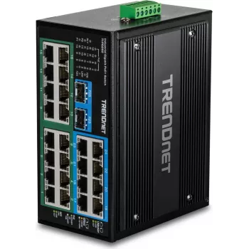 TRENDnet Przełącznik przemysłowy 26 portów Gbit PoE+ Metal DIN-Rail (TI-PG262)