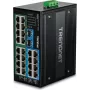 TRENDnet Przełącznik przemysłowy 26 portów Gbit PoE+ Metal DIN-Rail (TI-PG262)