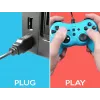 Przewodowy kontroler SUBSONIC SA5488-1 Neon niebieski — dla Nintendo Switch, połączenie przewodowe