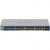 Managed Gigabit PoE Switch NETGEAR GS752TXUP — 48× Gigabit RJ-45, 10G support, 1U rack, 176 Gbit/s switching capacity