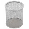 Piórnik Forpus, okrągły, srebrny, pusty, perforowany metal 1005-009