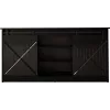 komoda 160x80x35 GRANERO czarny/czarny połysk