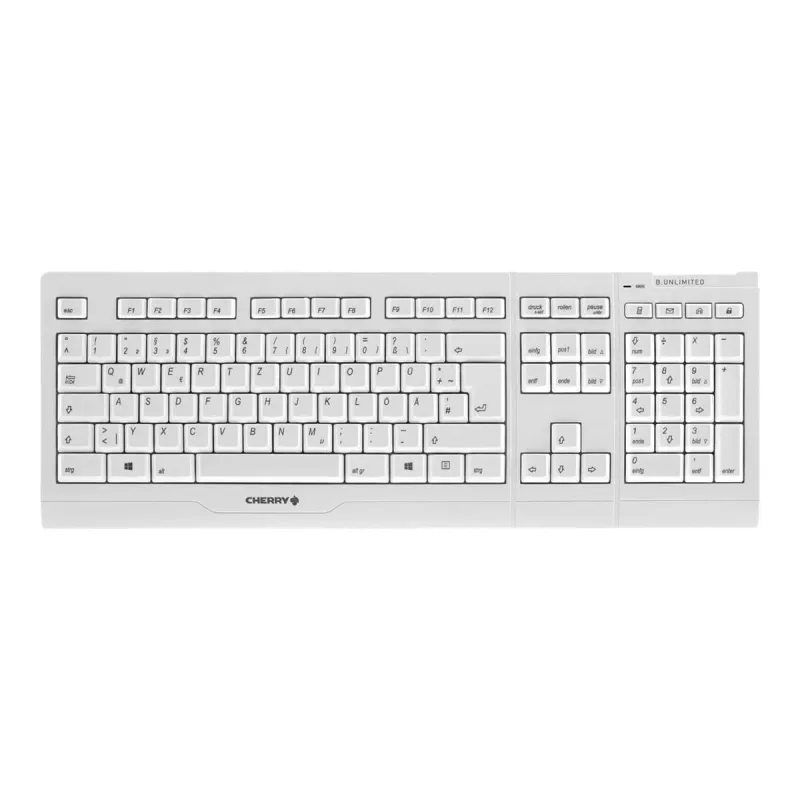 Klawiatura CHERRY B.UNLIMITED 3.0 z myszą Biurowa RF Wireless Niemiecka Szara