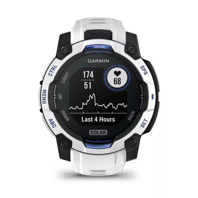 Smartwatch GARMIN Instinct 2 45 mm, MIP 0,9 cala (176×176), GPS, Solar, silikonowy pasek niebiesko-biały