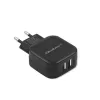 Qoltec 50188 ładowarka do urządzeń mobilnych Laptop, Smartfon, Smartwatch, Tablet, Telefon, Uniwersalna Czarna AC, DC do użytku wewnętrznego