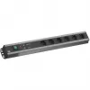 Jednostka dystrybucji zasilania Bachmann 300.012, PDU Basic, 6 gniazd AC, 2U, kabel 2 m, Czarny/Szary