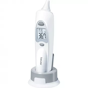 Termometr douszny kontaktowy Beurer FT58 — biały, pomiar kontaktowy, pamięć, °C/°F, bateria AAA
