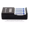 Ładowarka do akumulatorów everActive NC450B — ładowarka na 4 ogniwa AAA, 110/230 V AC, czarna