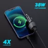Ładowarka samochodowa Tellur FCC10 38W 6A PD20W QC3.0 — adapter zasilania pojazdu USB-C i USB-A