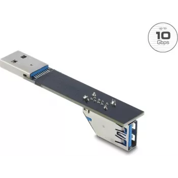 Adapter przejściowy USB Type-A DELOCK 67422, Type-A na Type-A, czarny