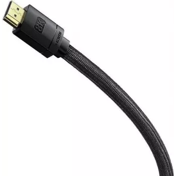 Kabel HDMI Baseus CAKGQJ01 2 m, HDMI Typ A męski–męski, HDMI 2.1, czarny/srebrny