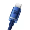 Kabel Baseus Crystal Shine USB na USB-C, 100W, 2m (niebieski)