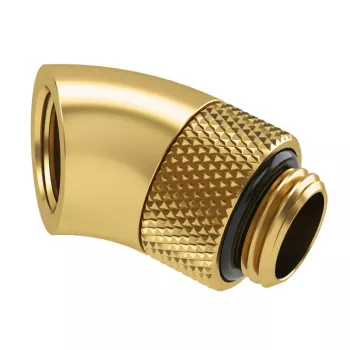Barrow adapter kątowy 45° G1/4 męski na G1/4 żeński obrotowy, złoty, model TWT45-B01