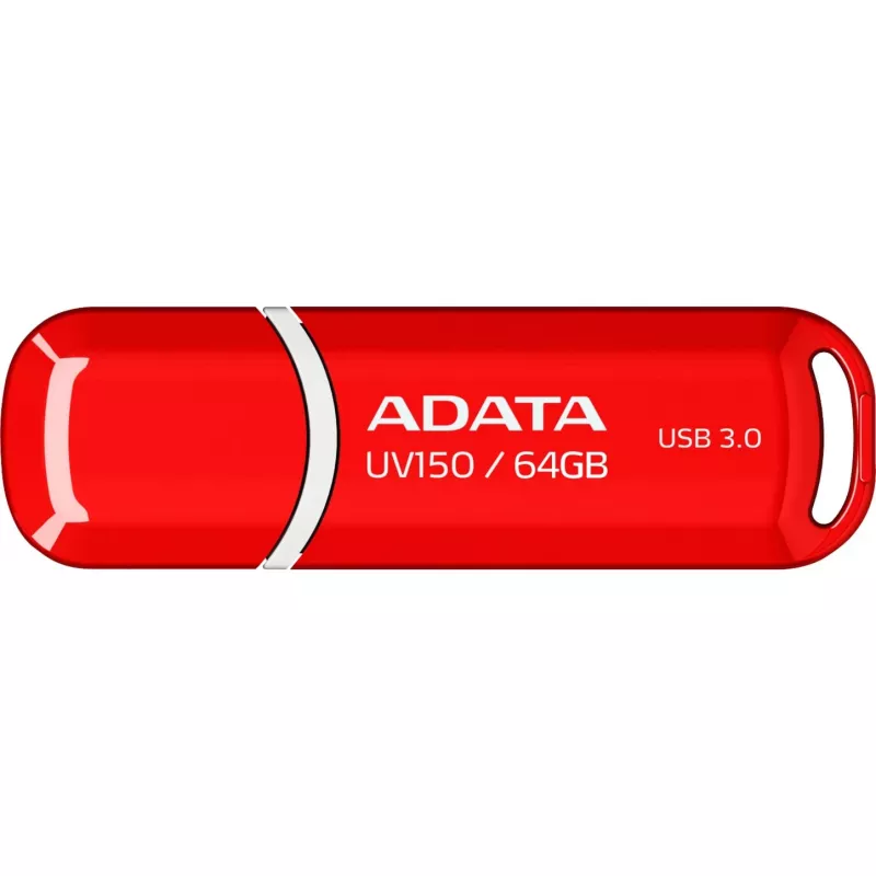 Pamięć USB ADATA DashDrive UV150 64 GB, USB Type-A 3.2 Gen 1, czerwony, konstrukcja z zatyczką