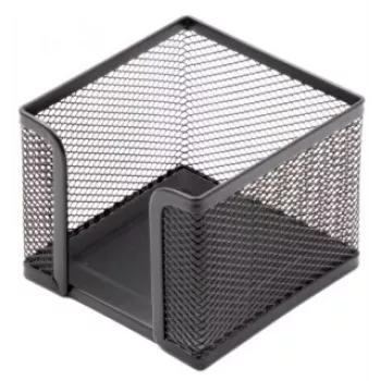 Pudełko na papier listowy Forpus, 9,5x9,5 cm, czarne, perforowany metal 1005-008