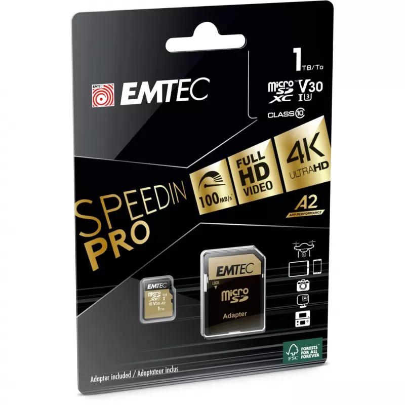 Karta pamięci Emtec 1TB MicroSDXC UHS-I ECMSDM1TXC10SP