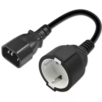Zasilacz przejściowy QOLTEC 53906 IEC 320 C14 na SCHUKO 16A 250V