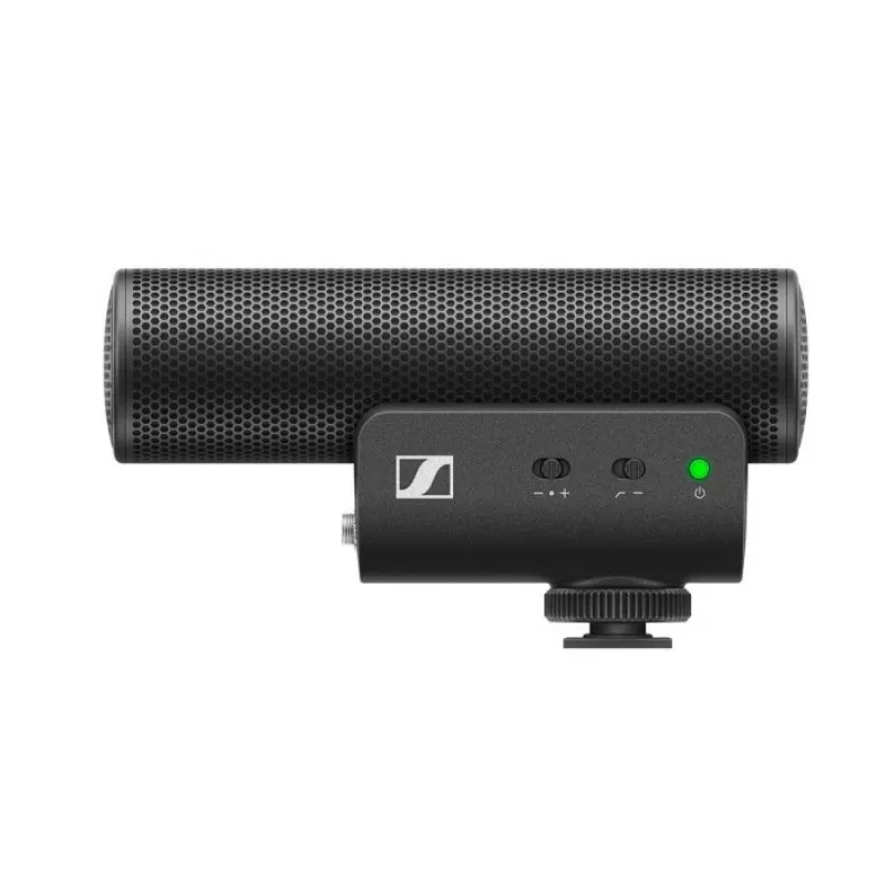 Sennheiser MKE 400 Mobile Kit - pojemnościowy, superkardioidalny mikrofon z filtrem dolnoprzepustowym i statywem Manfrotto