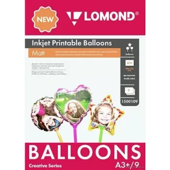 Lomond Inkjet Printable Baloons A3+, 9 arkuszy (Kula/Serce/Gwiazda) dwustronne