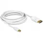 DeLOCK - Kabel DisplayPort - Mini DisplayPort (M) - DisplayPort (M) - 3,0 m - biały (83483)