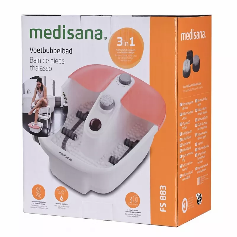 Kąpiel stóp Medisana FS 883, pomarańczowo-biała, 80 W