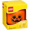 LEGO Storage Head pumpkin, klein, Pojemnik do przechowywania pomarańczowo-czarny
