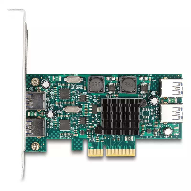 DeLOCK Karta PCI Express x4 2 x USB 5 Gb/s Typu A 2 x wewnętrzne USB