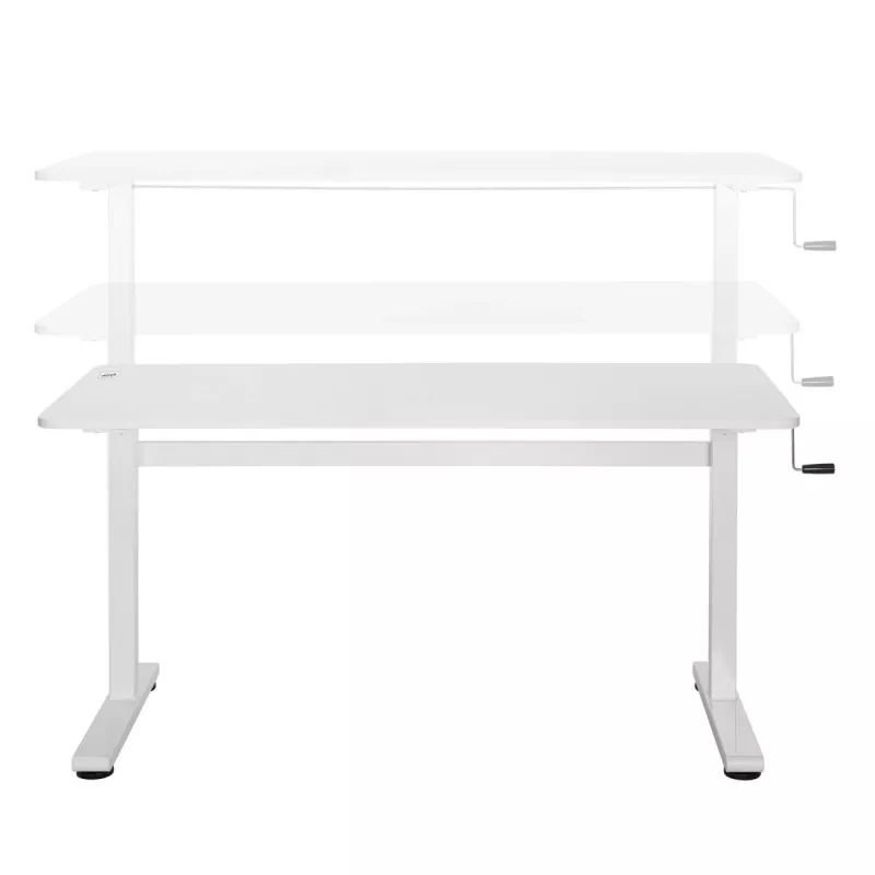 Biurko z ręczną regulacją wysokości Ergo Office, max 40 kg, maks. wysokość 117 cm, z blatem do pracy stojąco-siedzącej, ER-401 W