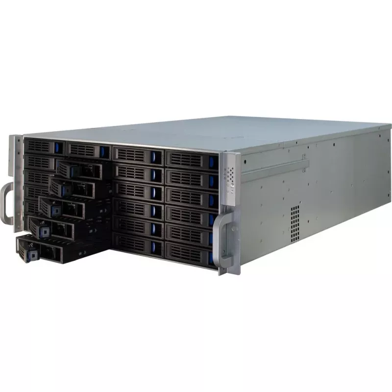 Obudowa serwerowa Inter-Tech 4U-4424 Rack Czarna, Srebrna