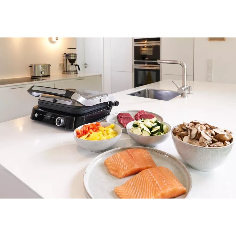 Grill kontaktowy SEVINI Pro, KG 2395 (srebrny/czarny, 1800 W)