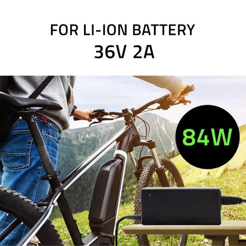 Qoltec 50761 Ładowarka do akumulatorów rowerów elektrycznych 36V | 42V | 2A | 5,5*2,5