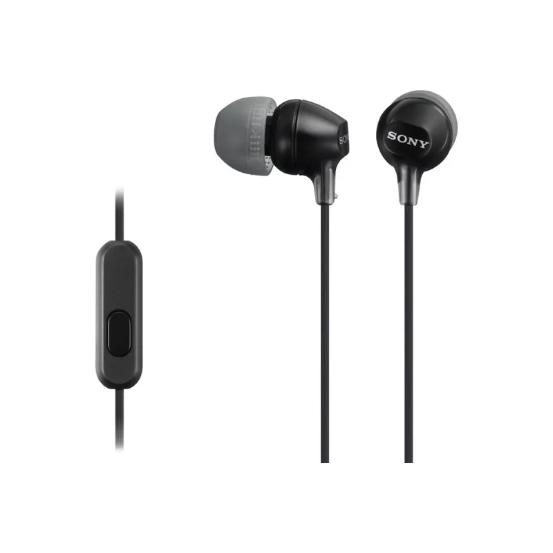 Sony MDR-EX15AP, przewodowy, 8 - 22000 Hz, połączenia/muzyka, 3 g, zestaw słuchawkowy, czarny