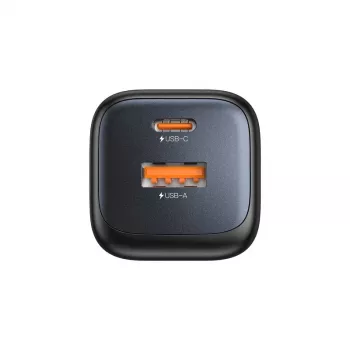 Ładowarka sieciowa Unitek P1128ABK01-EU — 2-portowa GaN USB‑C i USB‑A, łączna moc 20 W, czarna