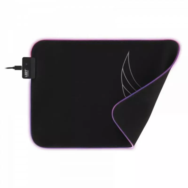 Podkładka gamingowa RGB L33T Gaming 160405 Karlvagn, średni rozmiar, szybka powierzchnia. 355 x 255 x 3 mm, czarny