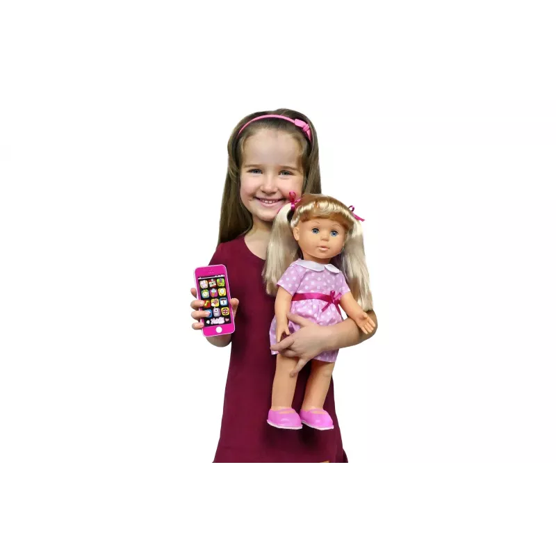 Lalka Artyk Natalia chodząca ze smartfonem 41 cm – Artyk lalka chodząca 41 cm z akcesorium
