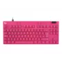 Klawiatura gamingowa Logitech G 920-013249 USB AZERTY francuska różowa tenkeyless