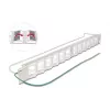 Patch panel 19 cali DELOCK 24-port keystone, porty uchylne, odciążenie, 1U metalowy