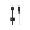 Kabel BoostCharge USB-C/USB-C pleciony silikonowy 2 m, czarny
